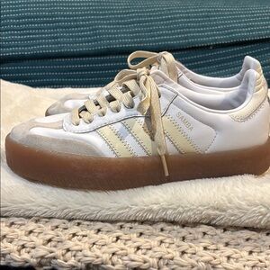 Adidas Samba Women's Shoes - White and Cream